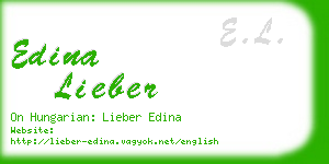 edina lieber business card